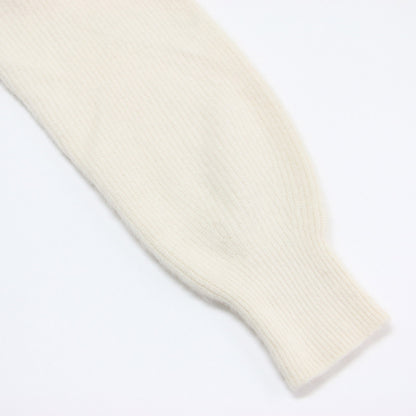 23秋冬 フォックスウール 畦編み カーディガン / ニット 長袖 Vネック ショート丈 ワイド ドロップショルダー