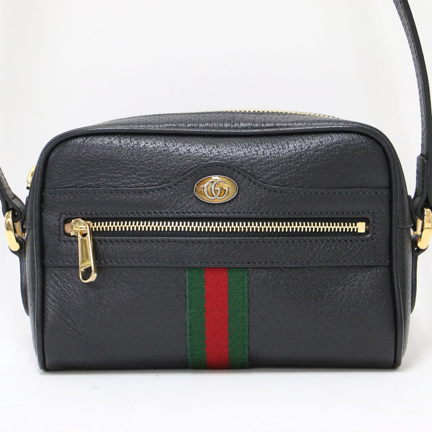 オフィディア ミニ ショルダーバッグ 517350 / ポシェット ライン ロゴ クロスボディ キャンバス 牛革