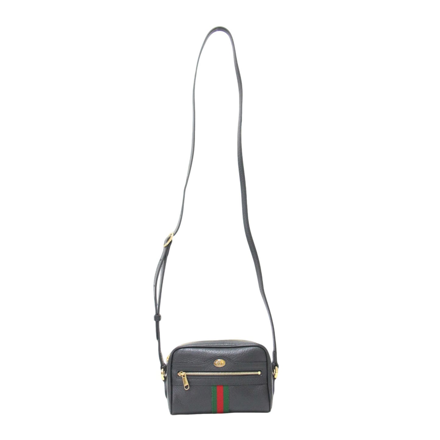 オフィディア ミニ ショルダーバッグ 517350 / ポシェット ライン ロゴ クロスボディ キャンバス 牛革