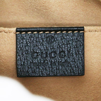 オフィディア ミニ ショルダーバッグ 517350 / ポシェット ライン ロゴ クロスボディ キャンバス 牛革