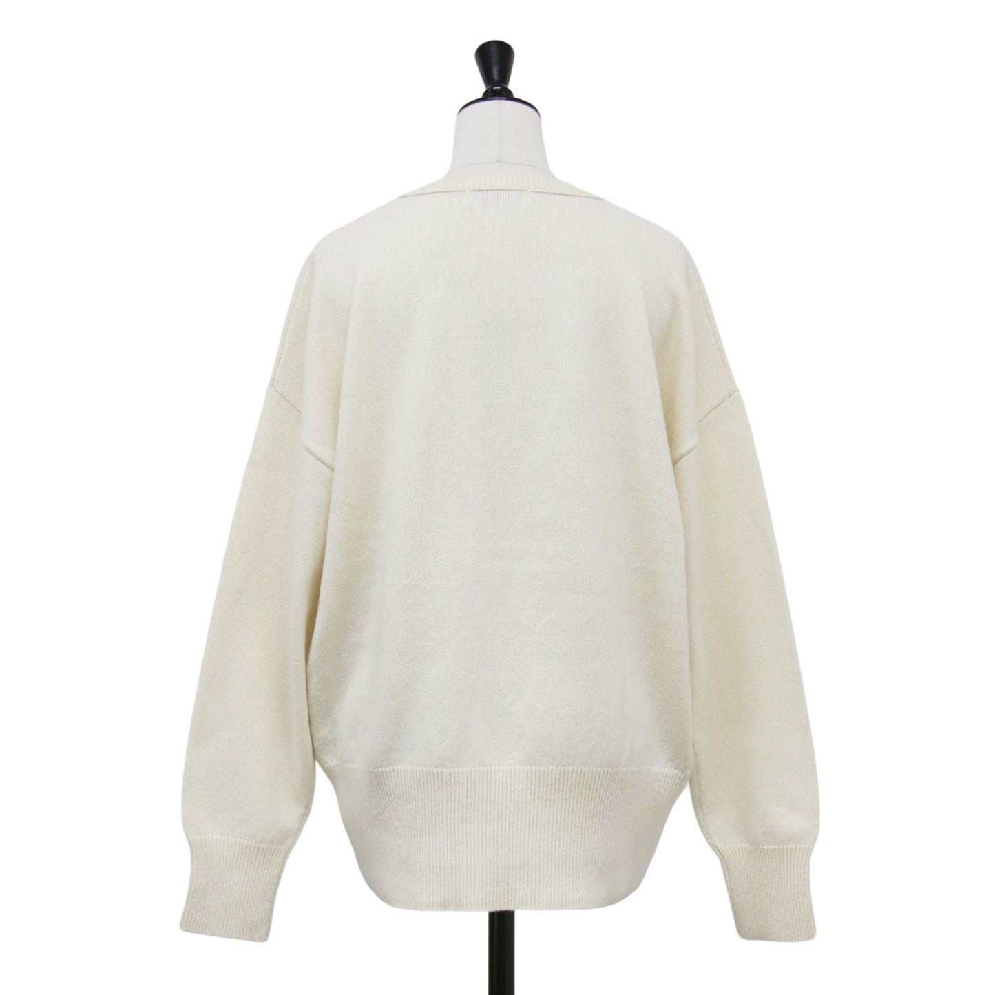 22秋冬 クルーネック ロゴ ニット / LE BATEAU プルオーバー 長袖 オーバーサイズ コットン ウール