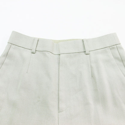 22春夏 レーヨン オックス テーパードパンツ / スラックス ハイウエスト センタープレス タック