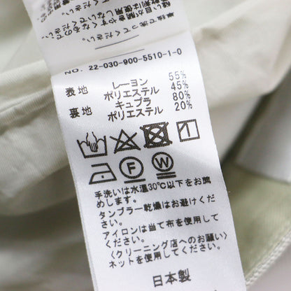 22春夏 レーヨン オックス テーパードパンツ / スラックス ハイウエスト センタープレス タック