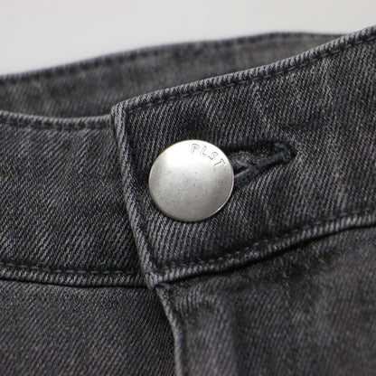 25春夏 センタープレス スティック ジーンズ / デニムパンツ スキニー 5ポケット ストレッチ コットン