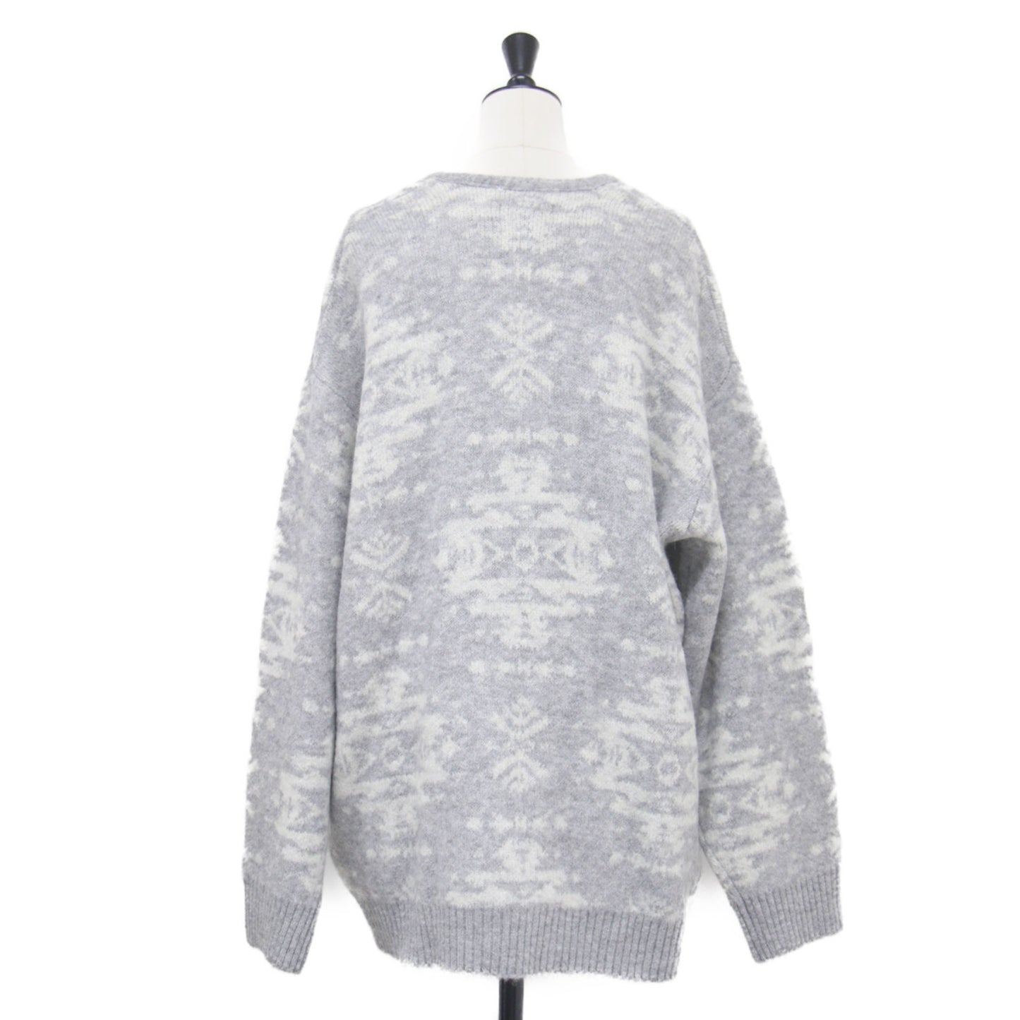 × JOURNAL STANDARD relume 別注 23秋冬 総柄 Vネック カーディガン / ニット 長袖 ワイド ドロップショルダー ウール アルパカ