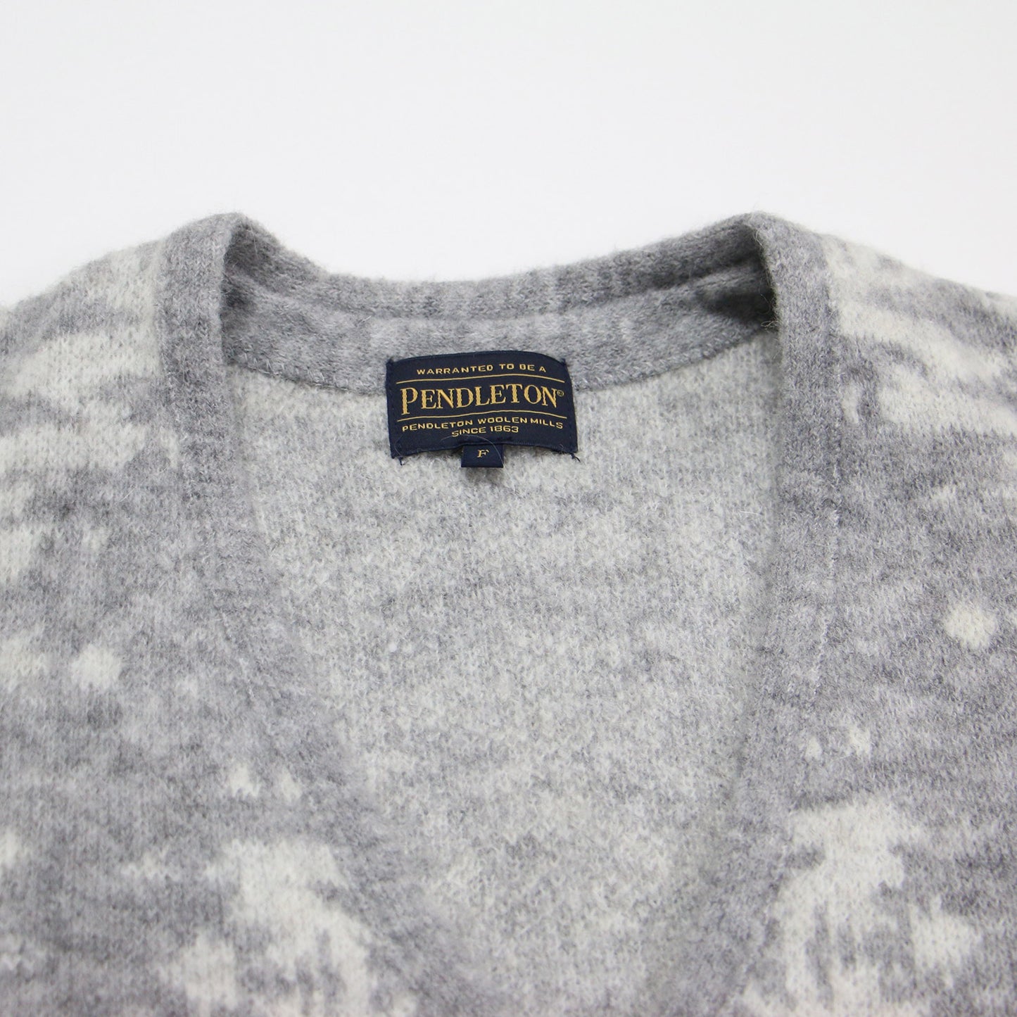 × JOURNAL STANDARD relume 別注 23秋冬 総柄 Vネック カーディガン / ニット 長袖 ワイド ドロップショルダー ウール アルパカ