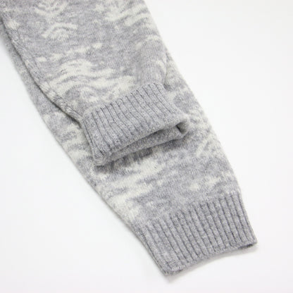 × JOURNAL STANDARD relume 別注 23秋冬 総柄 Vネック カーディガン / ニット 長袖 ワイド ドロップショルダー ウール アルパカ