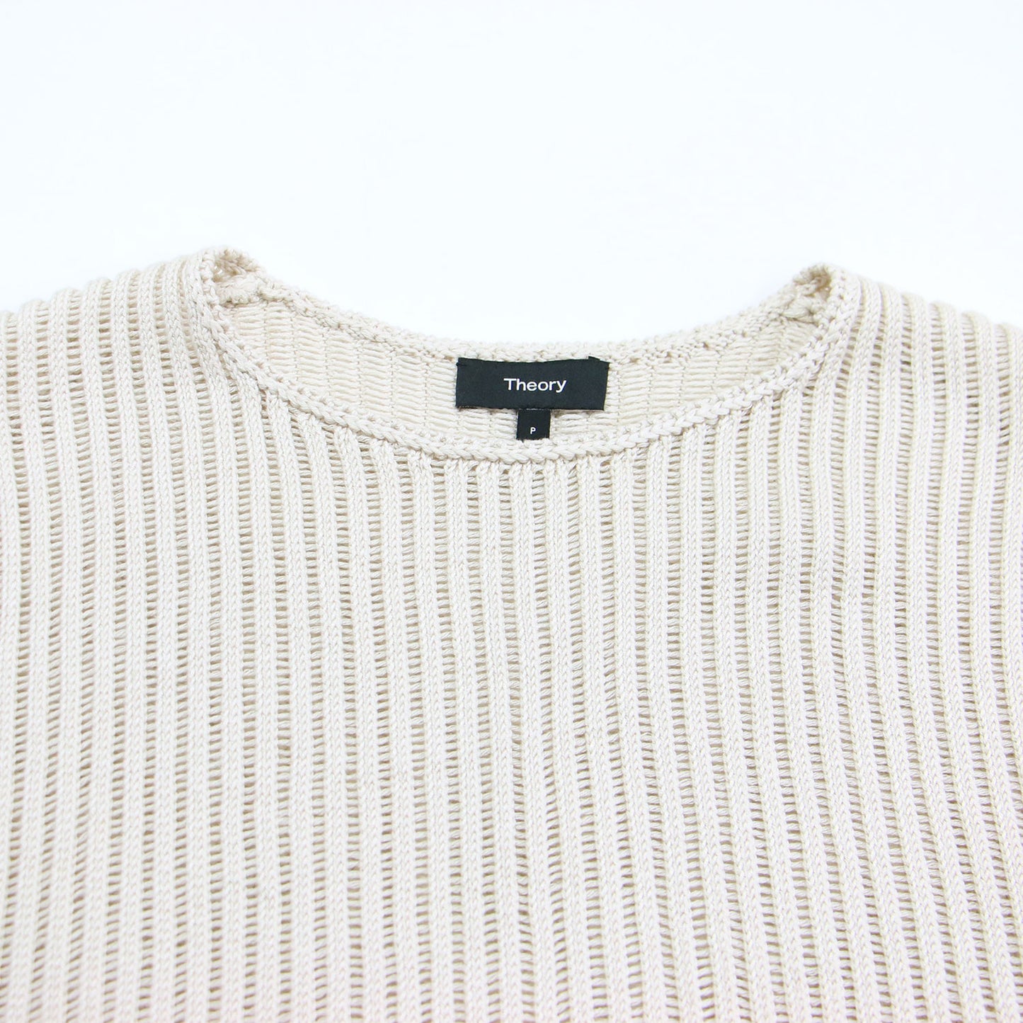 25春夏 フレンチスリーブ リブ ニット / Sheen Cotton Easy Vest S ベスト クルーネック ローゲージ コットン