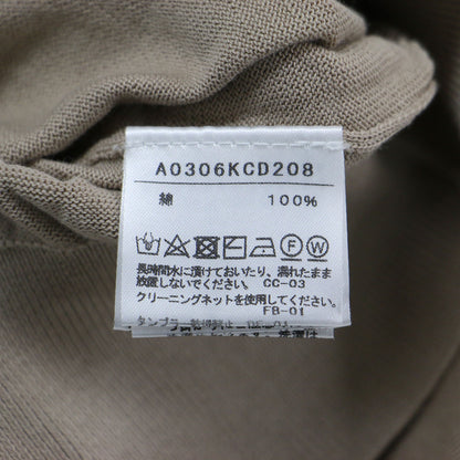 20春夏 コットンニットアンサンブルカーディガン / プルオーバー ボトルネック 5分袖 ボタンダウン ハイゲージ ウォッシャブル