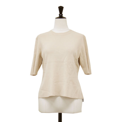 25春夏 コンパクト クルーネック プルオーバー / Adler Ellen B Sweater ニット 5分袖 ストレッチ