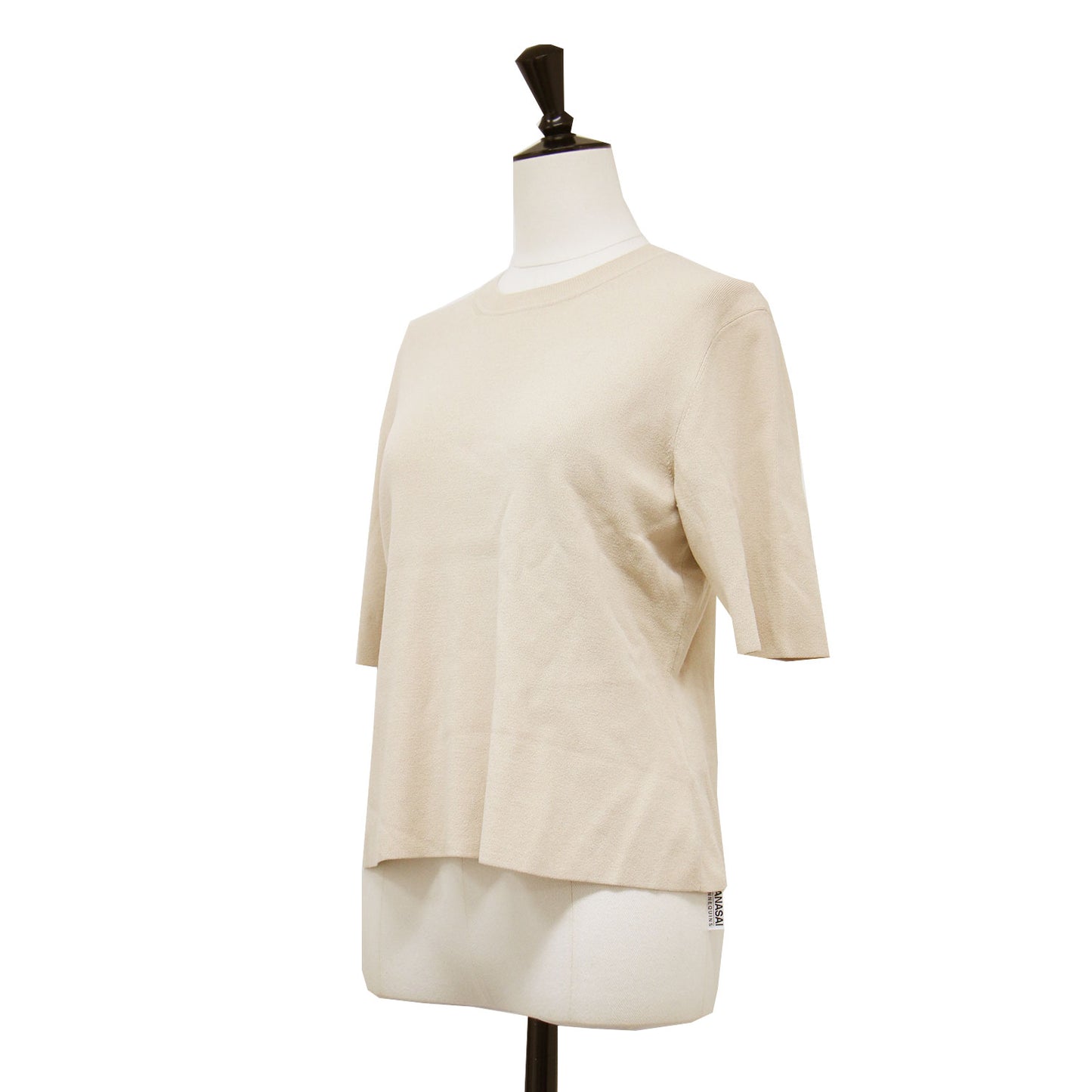 25春夏 コンパクト クルーネック プルオーバー / Adler Ellen B Sweater ニット 5分袖 ストレッチ