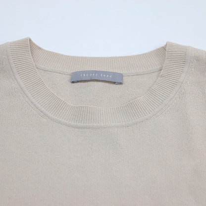25春夏 コンパクト クルーネック プルオーバー / Adler Ellen B Sweater ニット 5分袖 ストレッチ