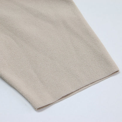 25春夏 コンパクト クルーネック プルオーバー / Adler Ellen B Sweater ニット 5分袖 ストレッチ