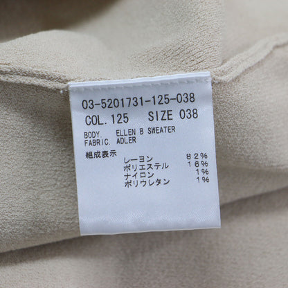 25春夏 コンパクト クルーネック プルオーバー / Adler Ellen B Sweater ニット 5分袖 ストレッチ