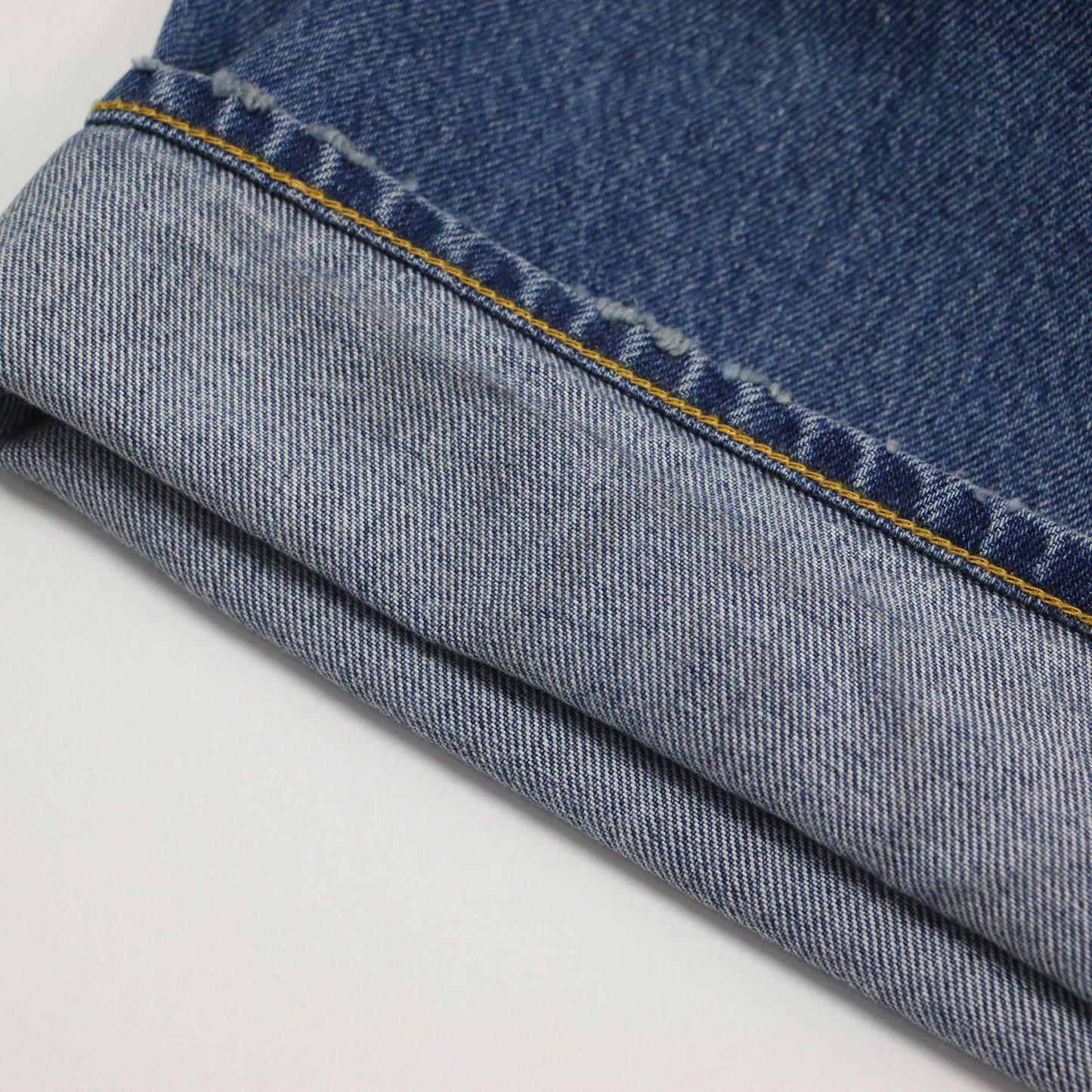 25春夏 クラッシュデニムパンツ / ワイド ダメージ加工 タックボタン 刺繍 コットン