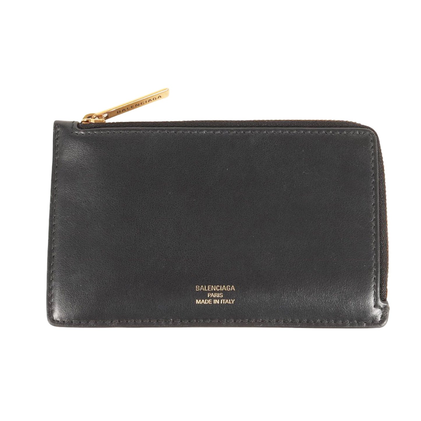 ロング コインケース カードホルダー 財布 / Envelope L字ファスナー ブランドロゴ 牛革