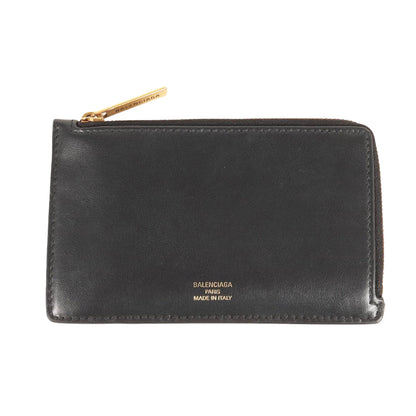ロング コインケース カードホルダー 財布 / Envelope L字ファスナー ブランドロゴ 牛革