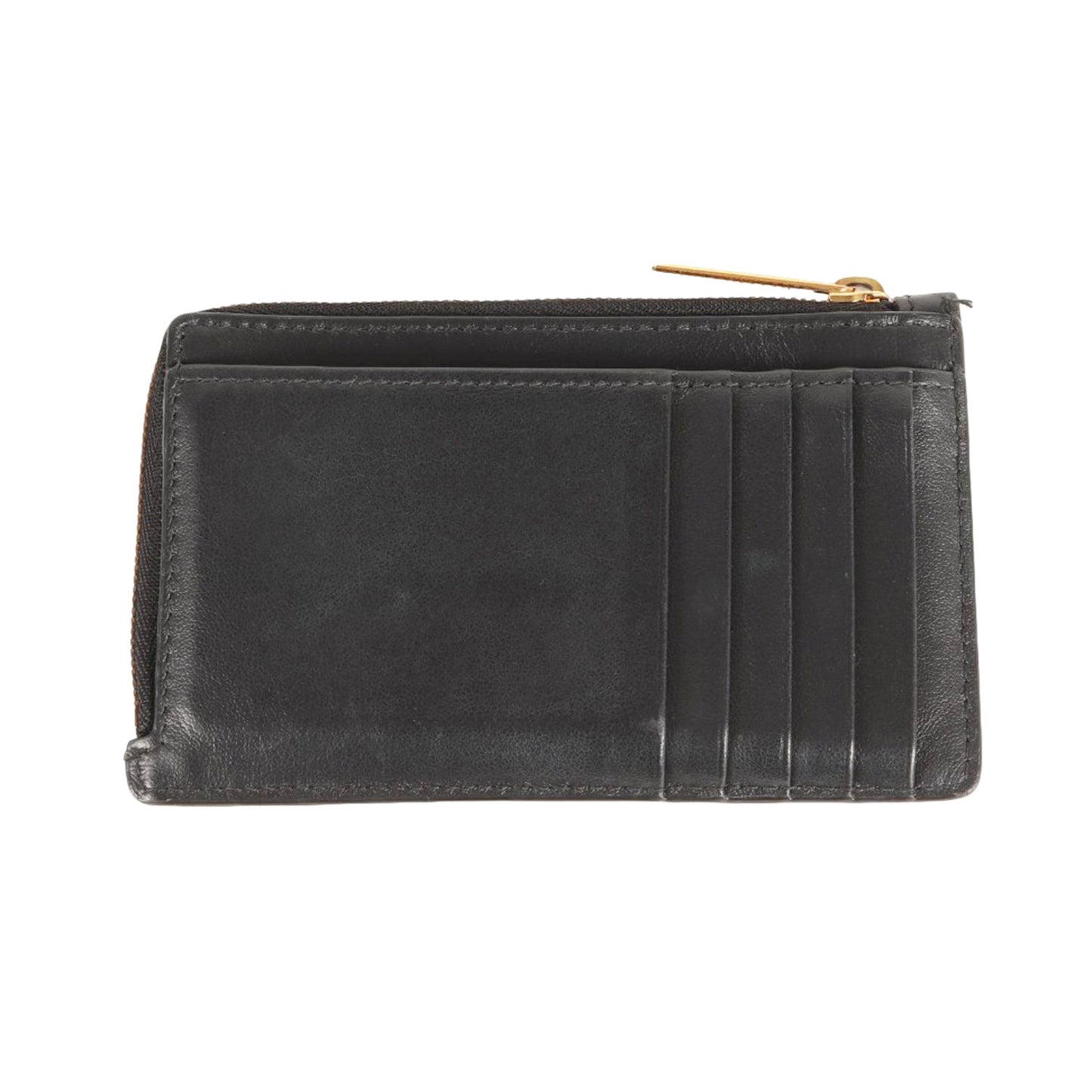 ロング コインケース カードホルダー 財布 / Envelope L字ファスナー ブランドロゴ 牛革