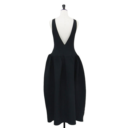 25秋冬 ポッタリー Vネック スリーブレス ドレス / POTTERY V-NECK SLEEVELESS DRESS ニットワンピース ノースリーブ ストレッチ ハイゲージ