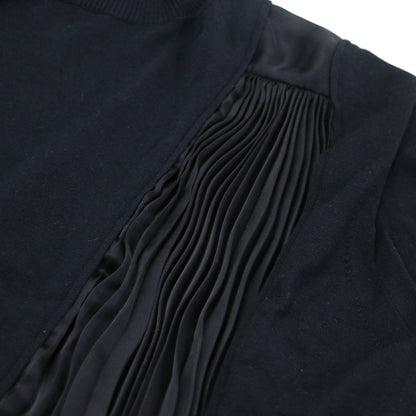 20春夏 ファブリックコンボ ニット プルオーバー / Fabric Combo Knit Pullover ボトルネック 半袖 アシンメトリー 異素材 シアー コットン