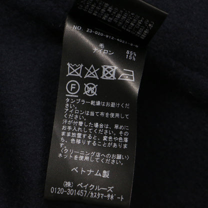 23秋冬 スタンドカラー ダブルフェイス ポンチョ / コート 長袖 ワイドシルエット ウール