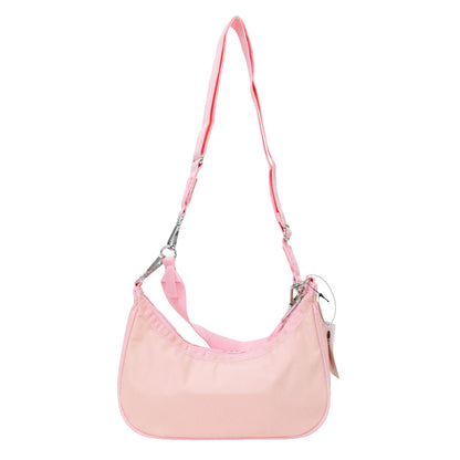 スタッズ ワンハンドル バッグ SM CONV HOBO W STONES / ミニ ショルダーバッグ クロスボディ 肩掛け 三日月型 ビジュー 2WAY ナイロン