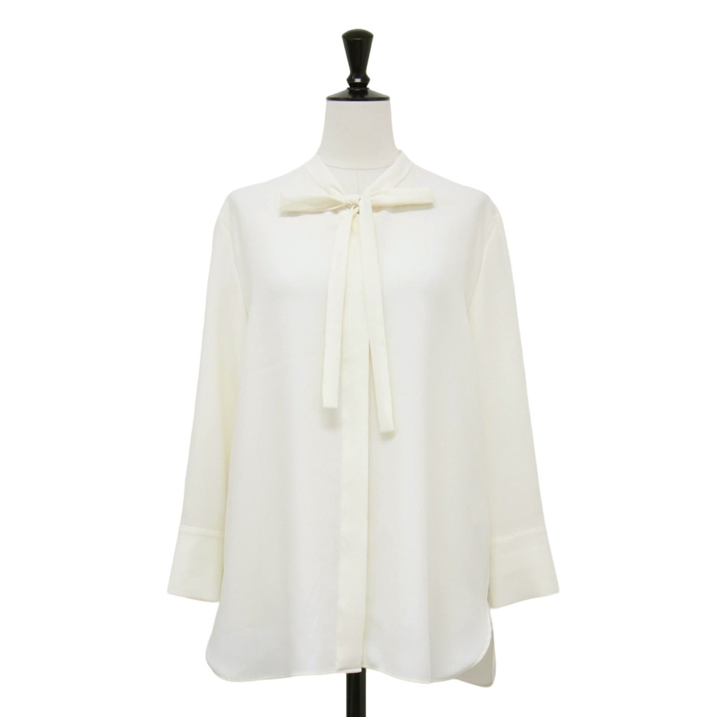 23春夏 ドレープ ボウタイ ブラウス / PRIME GGT TIE BLOUSE シャツ 長袖 リボン 比翼ボタン