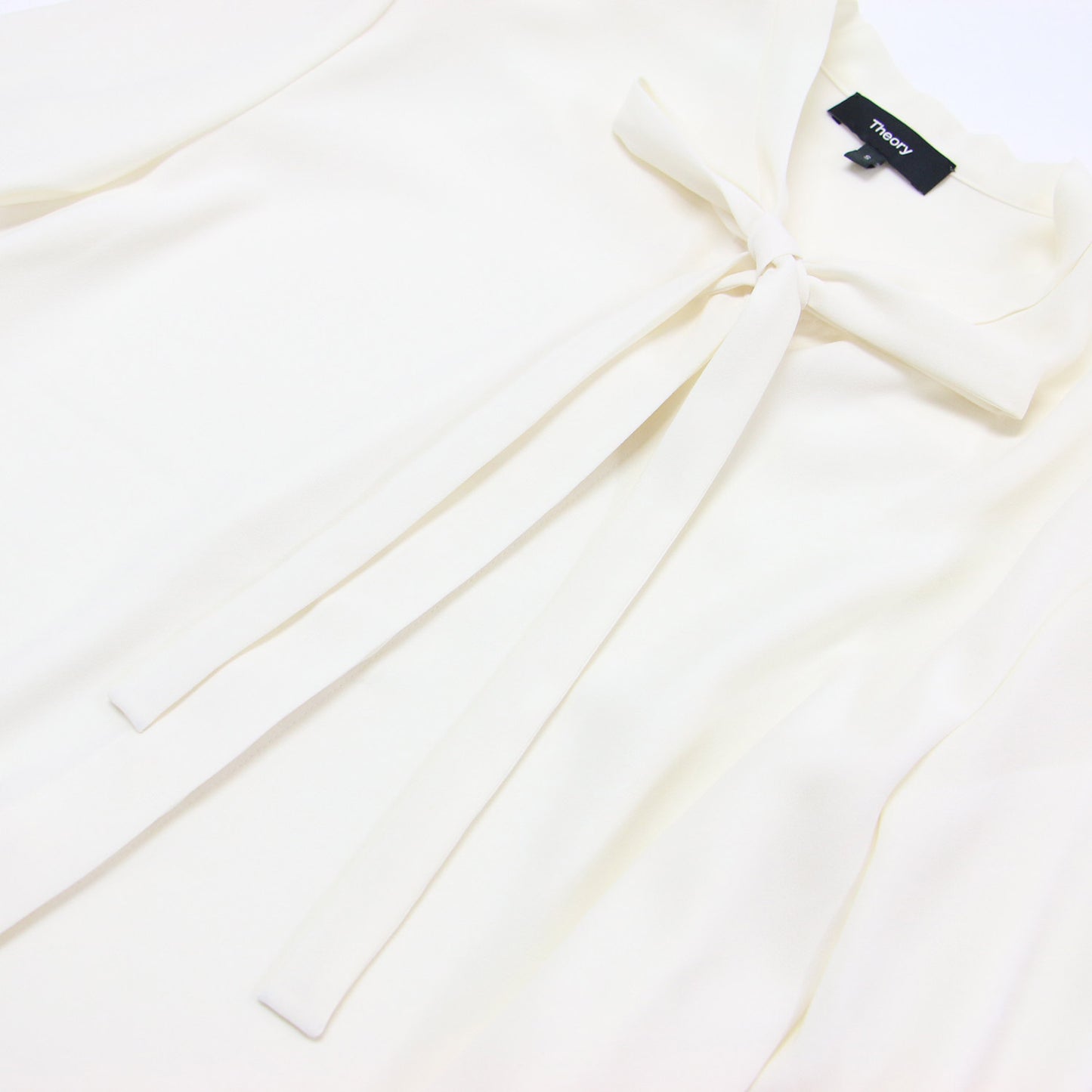 23春夏 ドレープ ボウタイ ブラウス / PRIME GGT TIE BLOUSE シャツ 長袖 リボン 比翼ボタン