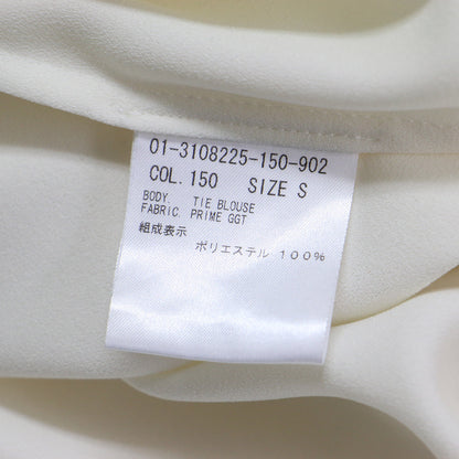 23春夏 ドレープ ボウタイ ブラウス / PRIME GGT TIE BLOUSE シャツ 長袖 リボン 比翼ボタン