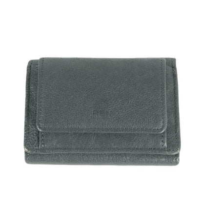 牛革 ミニウォレット / 短財布 三つ折り スナップボタン ロゴ