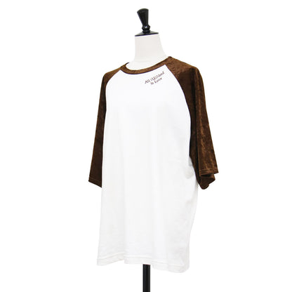 25秋冬 ファブリック ミックス ベースボール Tシャツ / Fabricmix Baseball Tee クルーネック 五分袖 クラッシュサテン コットン