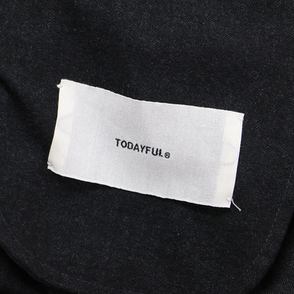 23秋冬 サスペンダー ハイウエスト パンツ / Suspenders Highwaist Pants テーパード タック ヘリンボーン