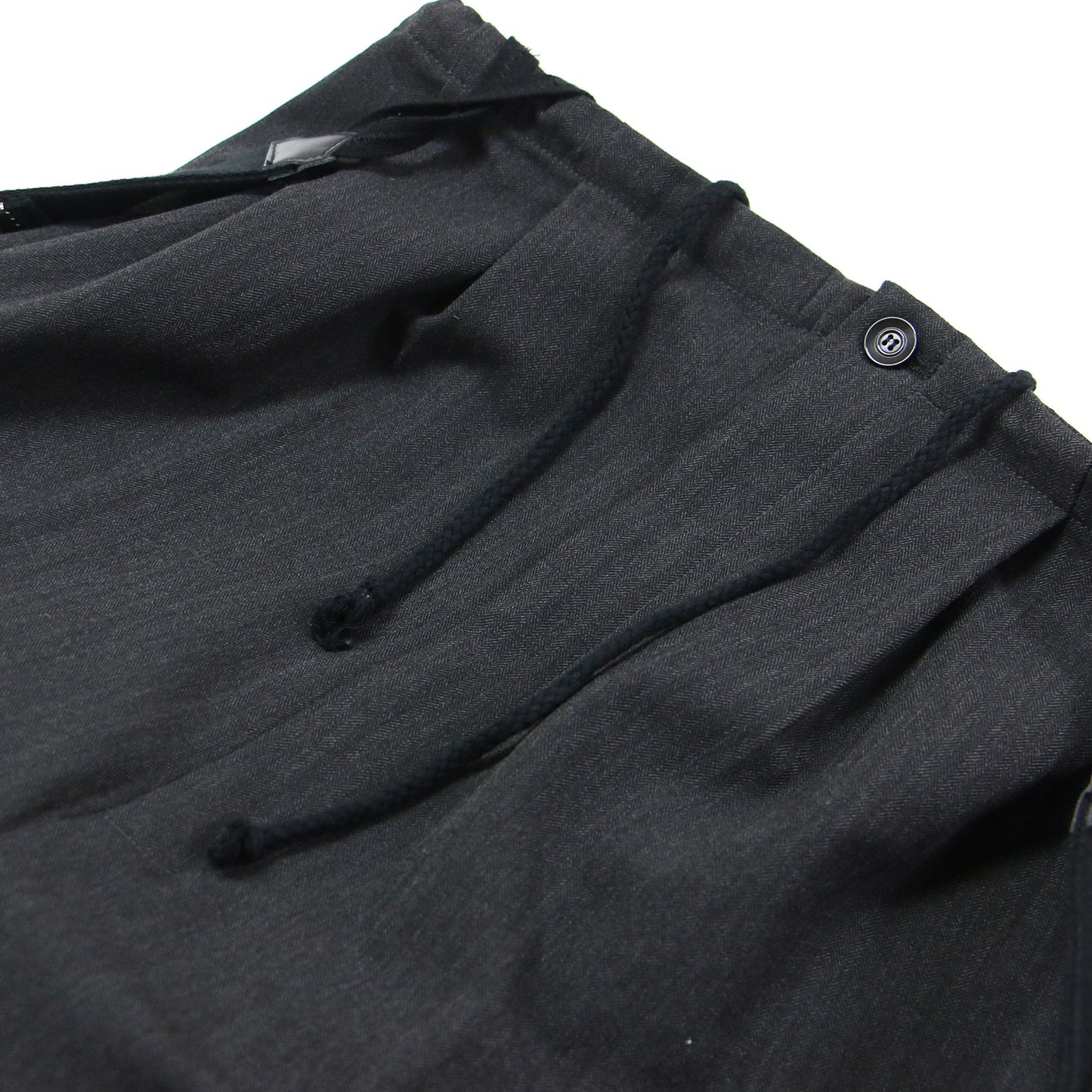 23秋冬 サスペンダー ハイウエスト パンツ / Suspenders Highwaist Pants テーパード タック ヘリンボーン