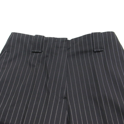 23秋冬 ストライプ ハイウエスト ワイド パンツ / Stretch Stripe Wide High-waisted Pants ストレッチ素材