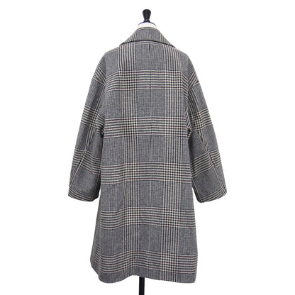 22秋冬 グレンチェック ダブル コート / FABRICA GLEN CHECK COAT	 チェスター ロング ウール