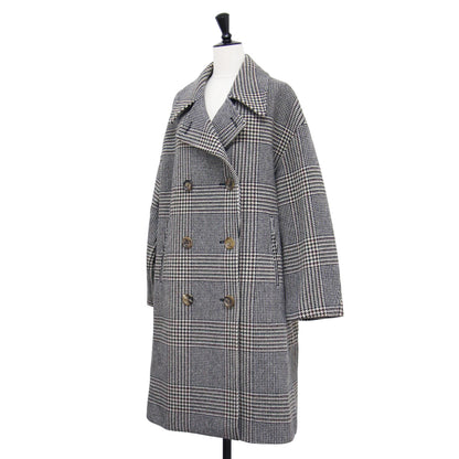 22秋冬 グレンチェック ダブル コート / FABRICA GLEN CHECK COAT	 チェスター ロング ウール