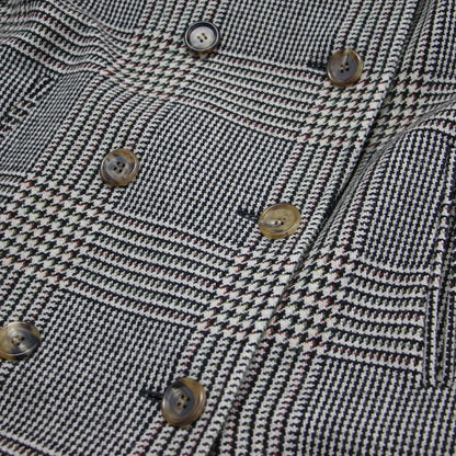 22秋冬 グレンチェック ダブル コート / FABRICA GLEN CHECK COAT	 チェスター ロング ウール
