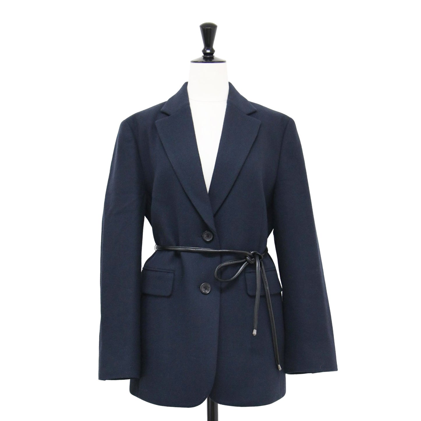 23秋冬 ニューイングランドラム ベルテッド ジャケット / テーラード レザーベルト ウール