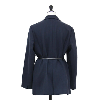 23秋冬 ニューイングランドラム ベルテッド ジャケット / テーラード レザーベルト ウール