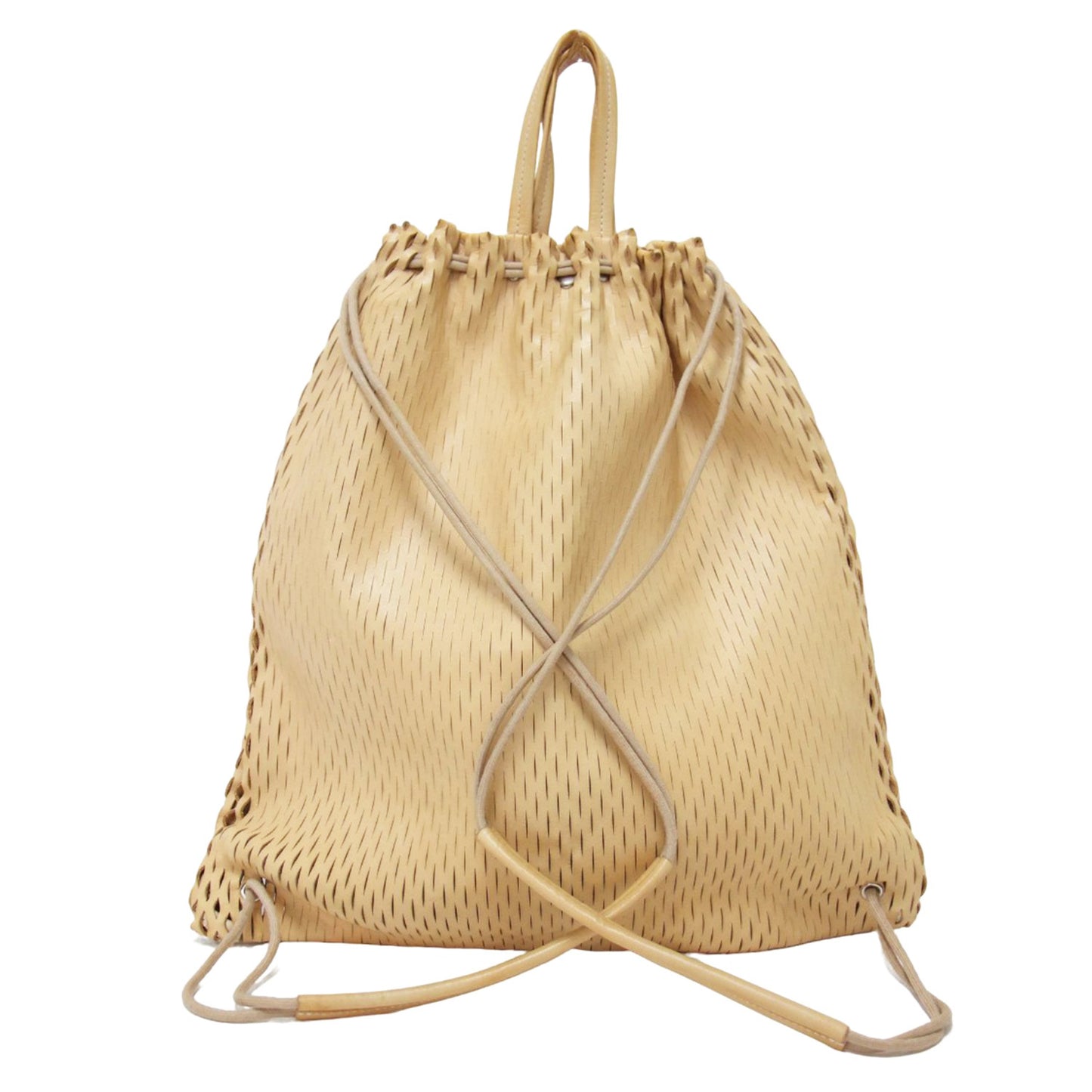 レザー ネット ナップザック トートバッグ / net knap tote bag リュック 2WAY 巾着型
