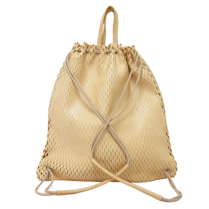 レザー ネット ナップザック トートバッグ / net knap tote bag リュック 2WAY 巾着型