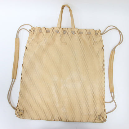レザー ネット ナップザック トートバッグ / net knap tote bag リュック 2WAY 巾着型