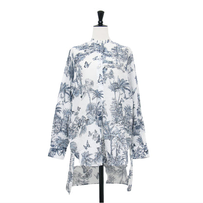 25春夏 コットンモスリン ディオリビエラ ロング ブラウス / Dioriviera シャツ 長袖 トワル ドゥ ジュイ パームズ