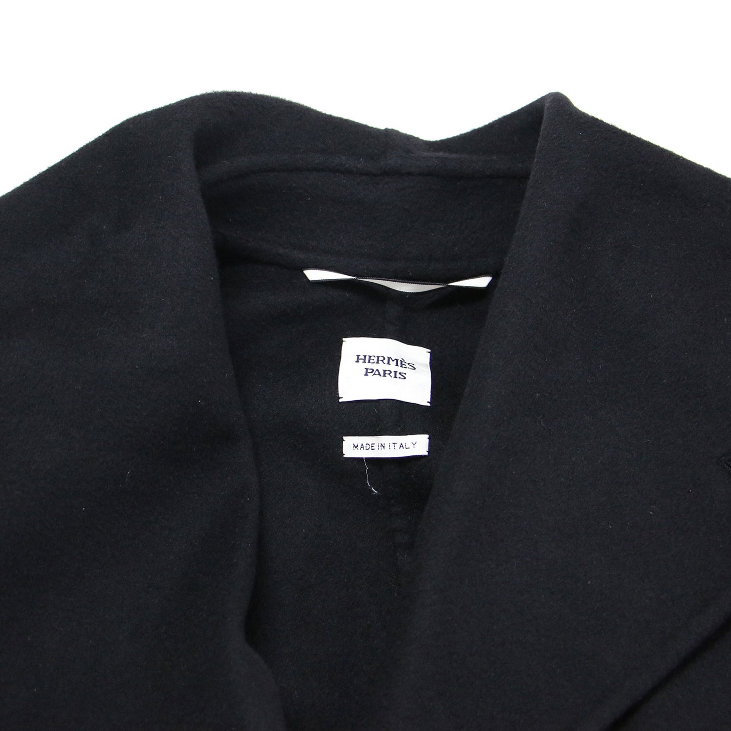 カシミヤ ダブルフェイス ベルテッド コート / ガウン ロング ベルト付き ビッグカラー