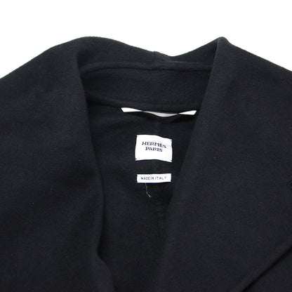 カシミヤ ダブルフェイス ベルテッド コート / ガウン ロング ベルト付き ビッグカラー