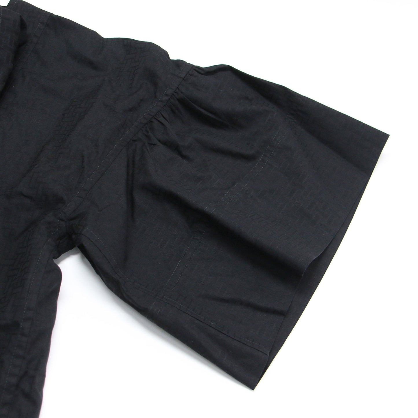 25春夏 ボヘミアン ショート ドレス ガーゼモザイク / ワンピース ミディ丈 半袖 ギャザー コットン