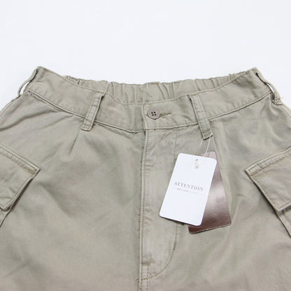 24春夏 ミリタリー パンツ / military カーゴパンツ ワイド 裾絞り コットン