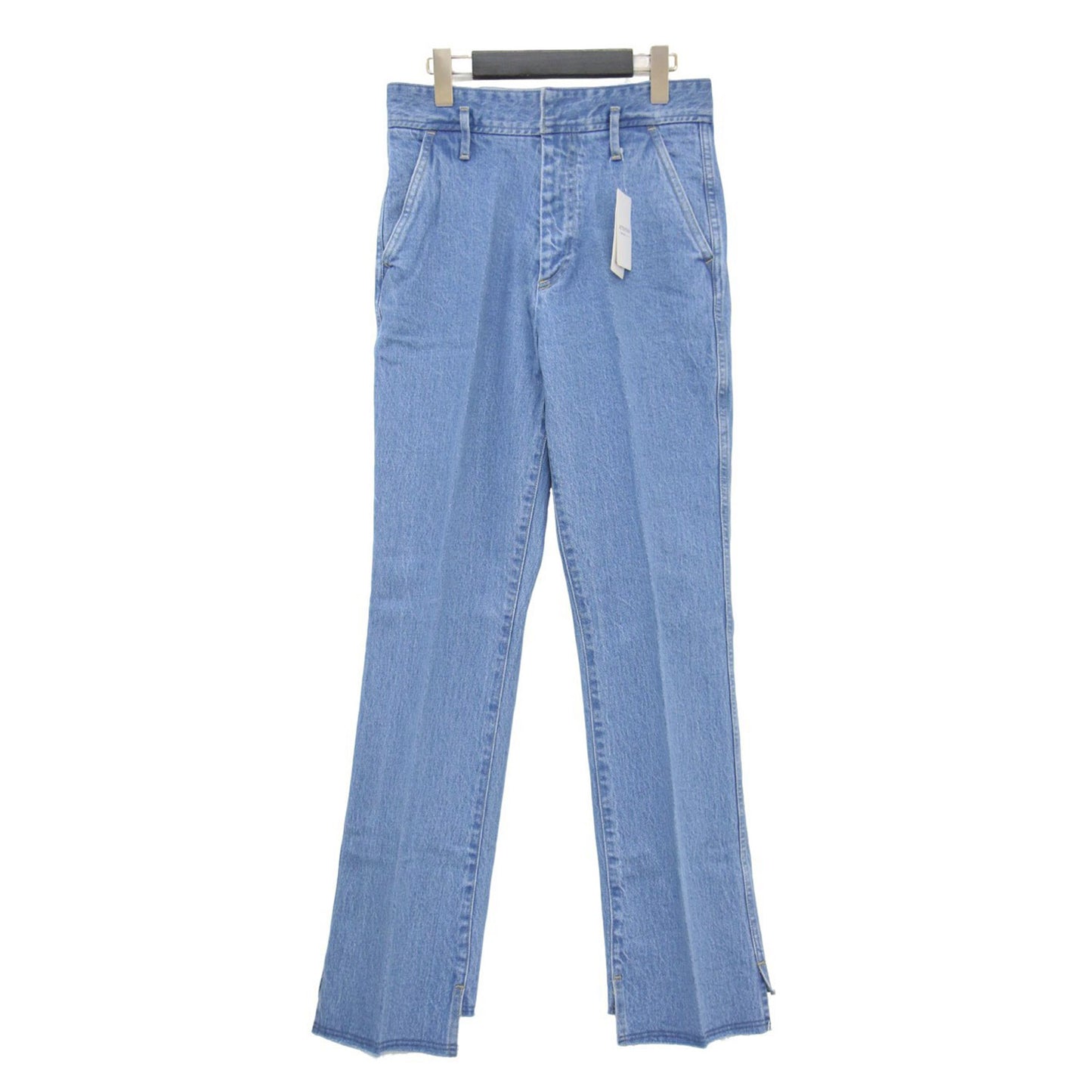 5 1/2 21春夏 セミフレア スリット デニム パンツ / BEAUTY-LINE ハイウエスト カットオフ コットン