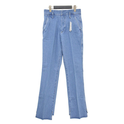 5 1/2 21春夏 セミフレア スリット デニム パンツ / BEAUTY-LINE ハイウエスト カットオフ コットン