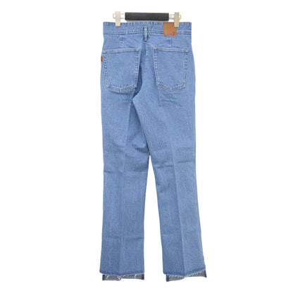 5 1/2 21春夏 セミフレア スリット デニム パンツ / BEAUTY-LINE ハイウエスト カットオフ コットン